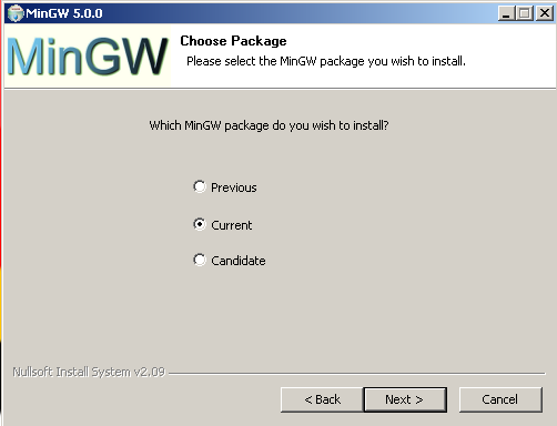 MinGW 5 install