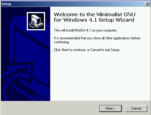 MinGW 4.1 install