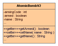 Excerpt from the atomic bomb, now with getters and setters